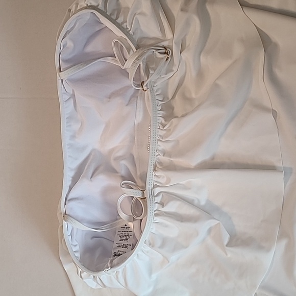 Sugar Coast By Lolli Swim White Ruffle Flounce Bandaeu Womens Swimsuit XL NWT - Picture 11 of 11